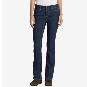 EDDIE BAUER Barely Boot Jeans Mid Rise Classic Fit Dark Wash Size 4